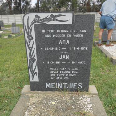 MEINTJIES Jan 1916-1977 &amp; Ada 1910-1972