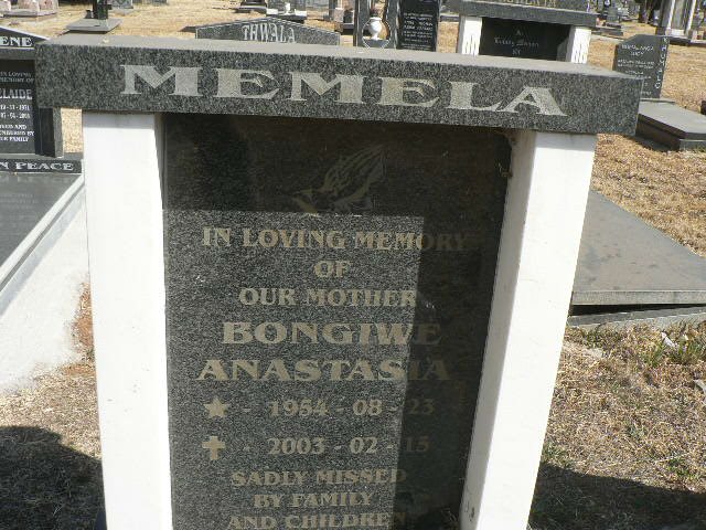 MEMELA Bongiwe Anastasia 1954-2003