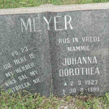 MEYER Johanna Dorothea 1927-1990