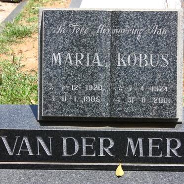 MERWE Kobus, van der 1924-2001 &amp; Maria 1920-1985