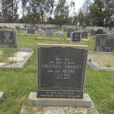 MERWE Christoffel Johannes, van der 1949-1973