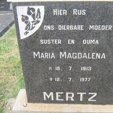 MERTZ Maria Magdalena 1913-1977