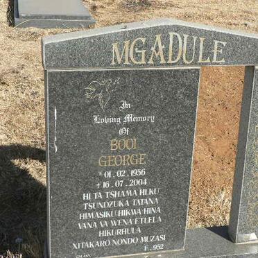 MGADULE Booi George 1956-2004