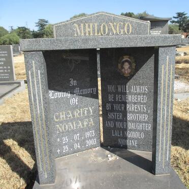MHLONGO Charity Nomafa 1973-2003
