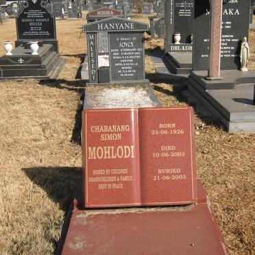 MHLODI Chabanang Simon 1926-2003