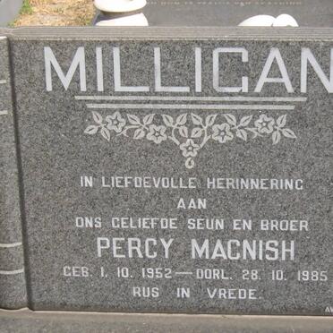 MILLIGAN Percy Macnish 1952-1985
