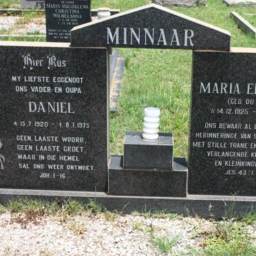 MINNAAR Daniel 1920-1975 &amp; Maria Elizabeth DU PREEZ 1925-1984