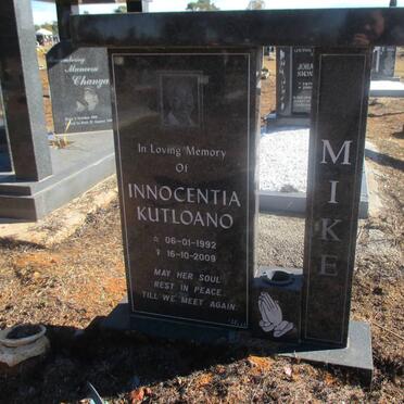 MIKE Innocentia Kutloano 1992-2009