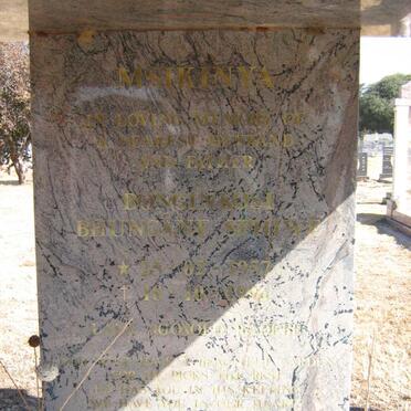 MISIKINYA Bonginkosi Bhungane Sitiye 1957-1994