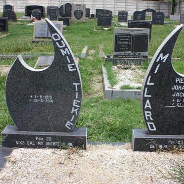 MILLARD Pieter Johannes Jacobus 1912-1981 &amp; Oumie Tiekie 1915-2001