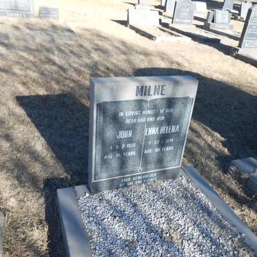 MILNE John 1956 &amp; Emma Helena -1974