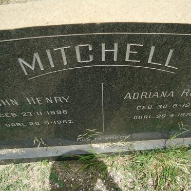 MITCHELL John Henry 1896-1967 &amp; Adriana Rosina 1897-1970