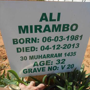 MIRAMBO Ali 1981-2013