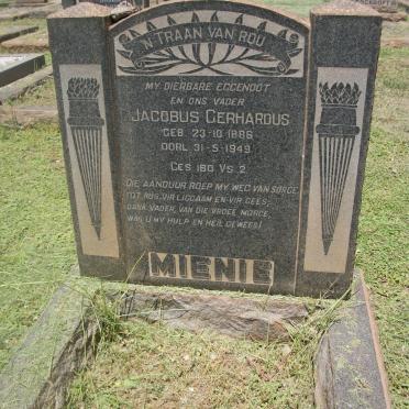 MIENIE Jacobus Gerhardus 1886-1949