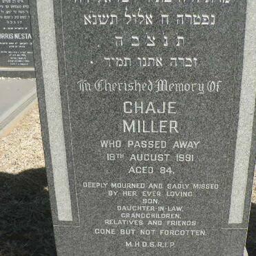 MILLER Chaje -1991
