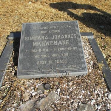 MKHWEBANE Somfana Johannes 1912-2002