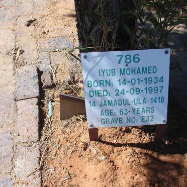 MOHAMED Iyub 1934-1997