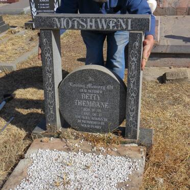 MOTSHWENI Betty Thembane 1929-1997