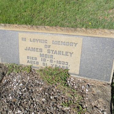 MOIR James Stanley -1933