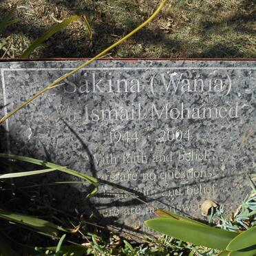 MOHAMED Sakina Ismail 1944-2004