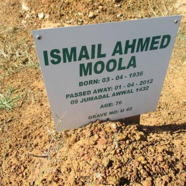 MOOLA Ismail Ahmed 1936-2012