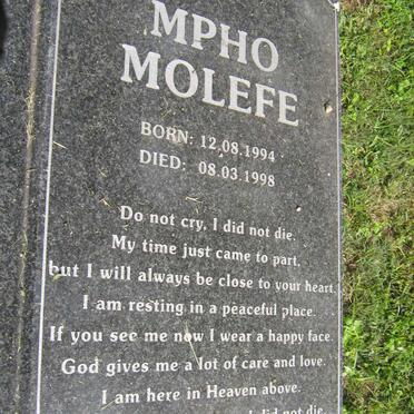 MOLEFE Mpho 1994-1998