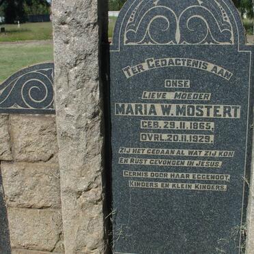 MOSTERT Maria W. 1865-1929