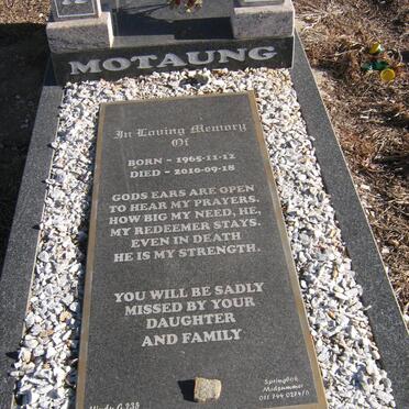 MOTAUNG Makhubu Nokuthula Gloria 1965-2010