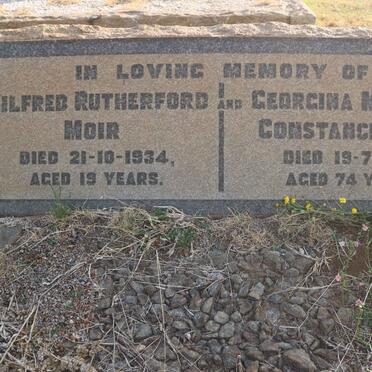 MOIR Georgina Mildred Constance -1952 :: MOIR Wilfred Rutherford -1934 