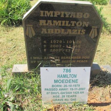 MOEDENE Impiyabo Hamilton Abdlazis 1979-2007