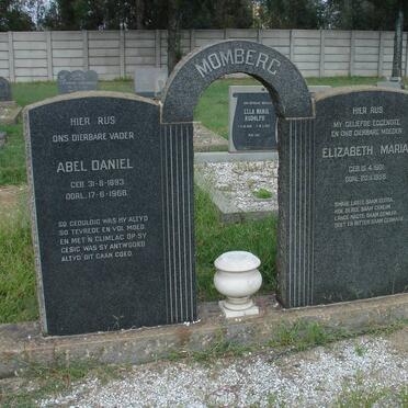 MOMBERG Abel Daniel 1893-1968 &amp; Elizabeth Maria 1901-1956
