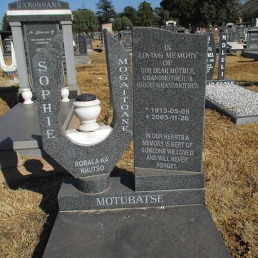MOTUBATSE Sophie Mogaitoane 1913-2003