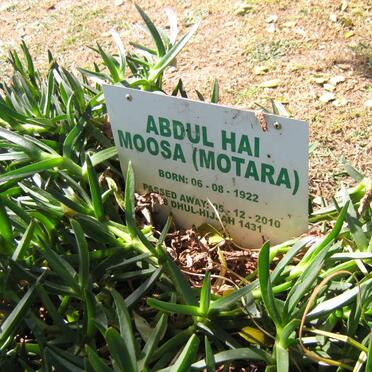 MOOSA Abdul Hai 1922-2010