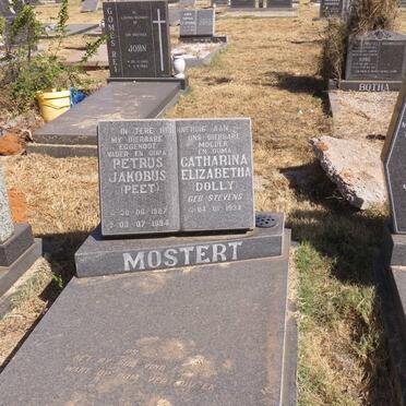 MOSTERT Petrus Jakobus 1927-1994 &amp; Catharina Elizabetha STEVENS 1934-