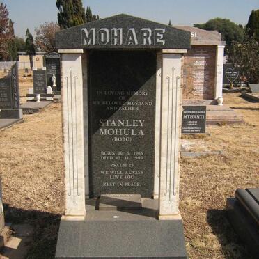 MOHARE Stanley Mohula 1965-1996