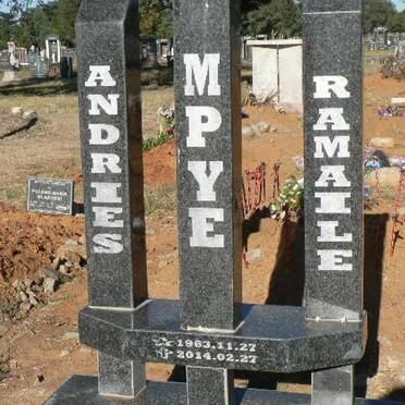 MPYE Andries Ramaile 1963-2014