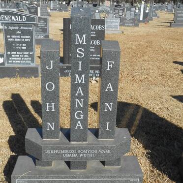 MSIMANGA John Fani 1959-1999