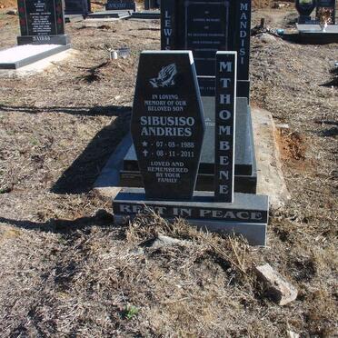 MTHOMBENE Sibusiso Andries 1988-2011