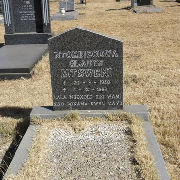 MTSWENI Ntombizodwa Gladys 1930-1998