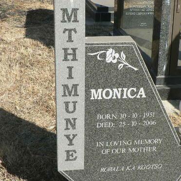 MTHIMUNYE Monica 1951-2006