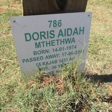 MTHETHWA Doris Aidah 1974-2010