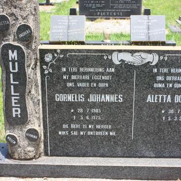 MULLER Cornelis Johannes 1905-1975 &amp; Aletta Dorothea 1907-2003