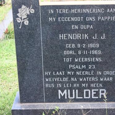 MULDER Hendrik J.J. 1909-1969 &amp; Anna Adriana 1925-1978