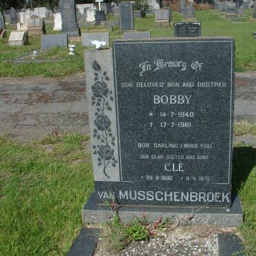 MUSSCHENBROEK Bobby, van 1941-1961 :: VAN MUSSCHENBROEK Clé 1890-1970
