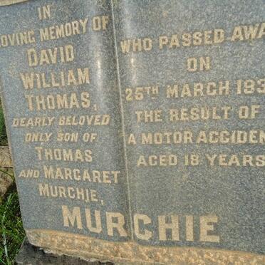 MURCHIE David William Thomas -1935