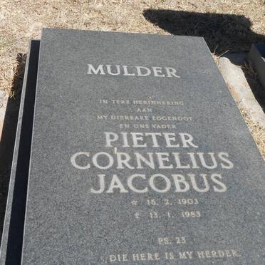 MULDER Pieter Cornelius Jacobus 1903-1983