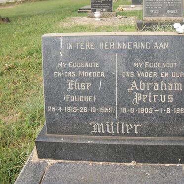 MULLER Abraham Petrus 1905-1969 &amp; Elise FOUCHE 1915-1959