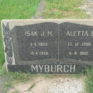 MYBURGH Isak J.M. 1903-1956 &amp; Aletta G. 1905-1982