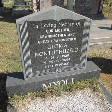 MYOLI Gloria Nonthuthuzelo 1930-2004