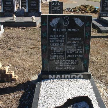 NAIDOO George Papiah 1944-2000 &amp; Chanda Sakuntala 1950-2007
